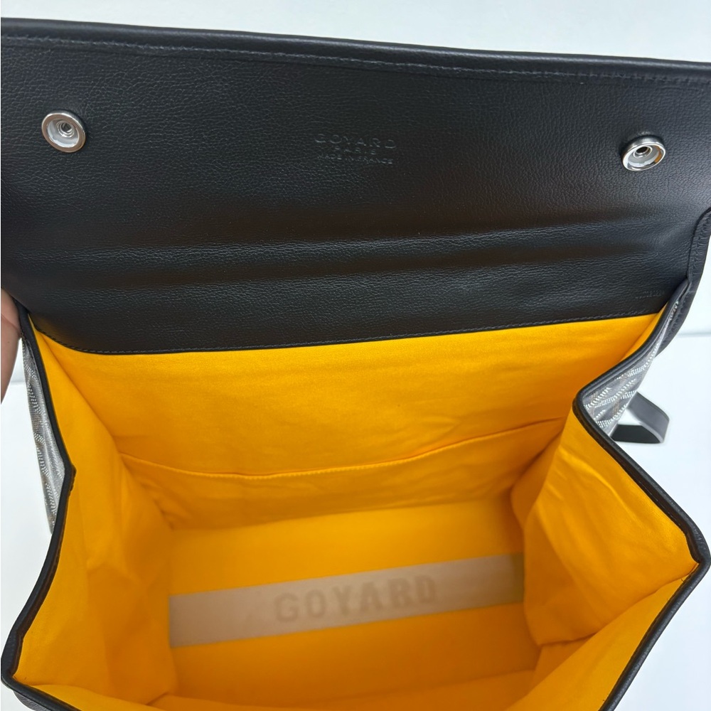 Goyard Black Exterior with Bright Yellow Interior Shoulder Bag